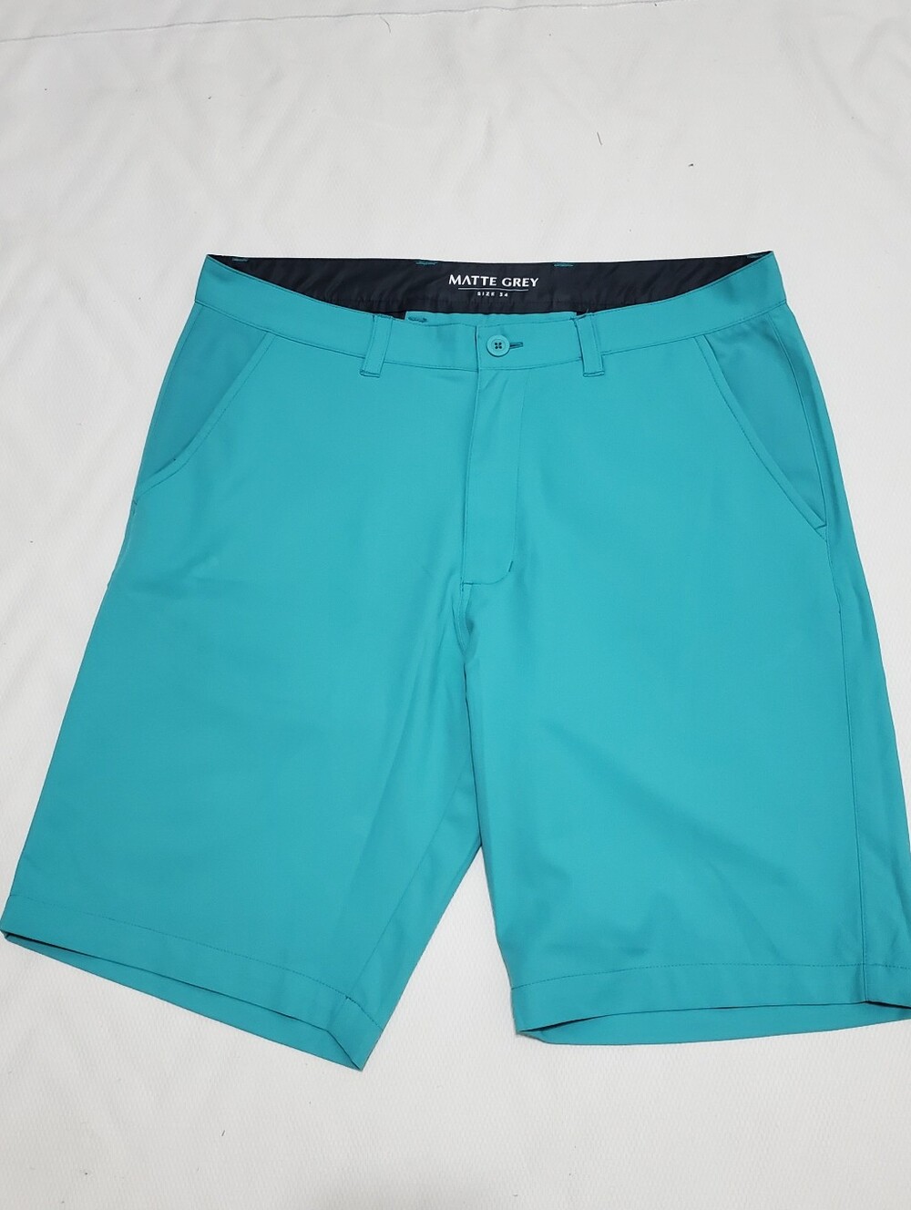 Matte Grey House Of Grey Performance Golf Shorts Teal Green 34 Waist